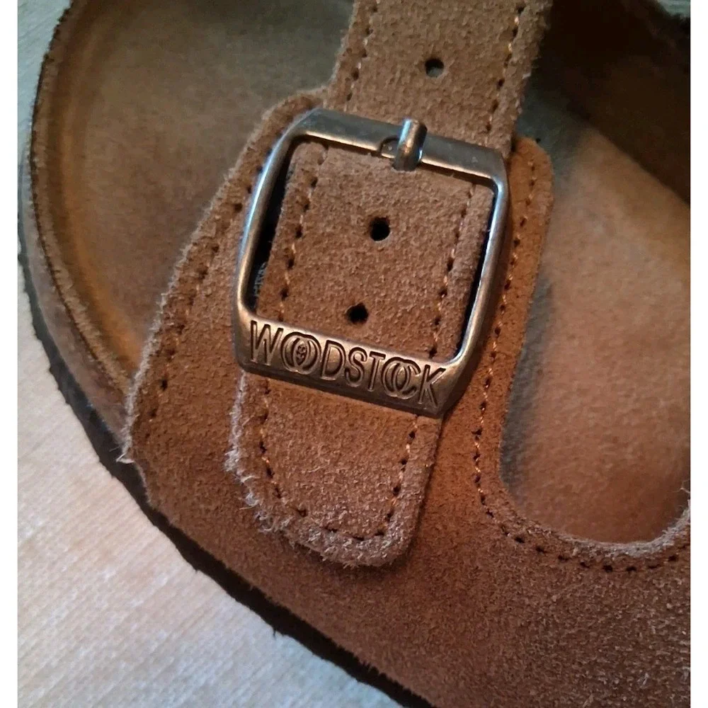 Woodstock Vintage Brand New York Brown‎ Upper Leather Slide Sandals Boys Size 2M